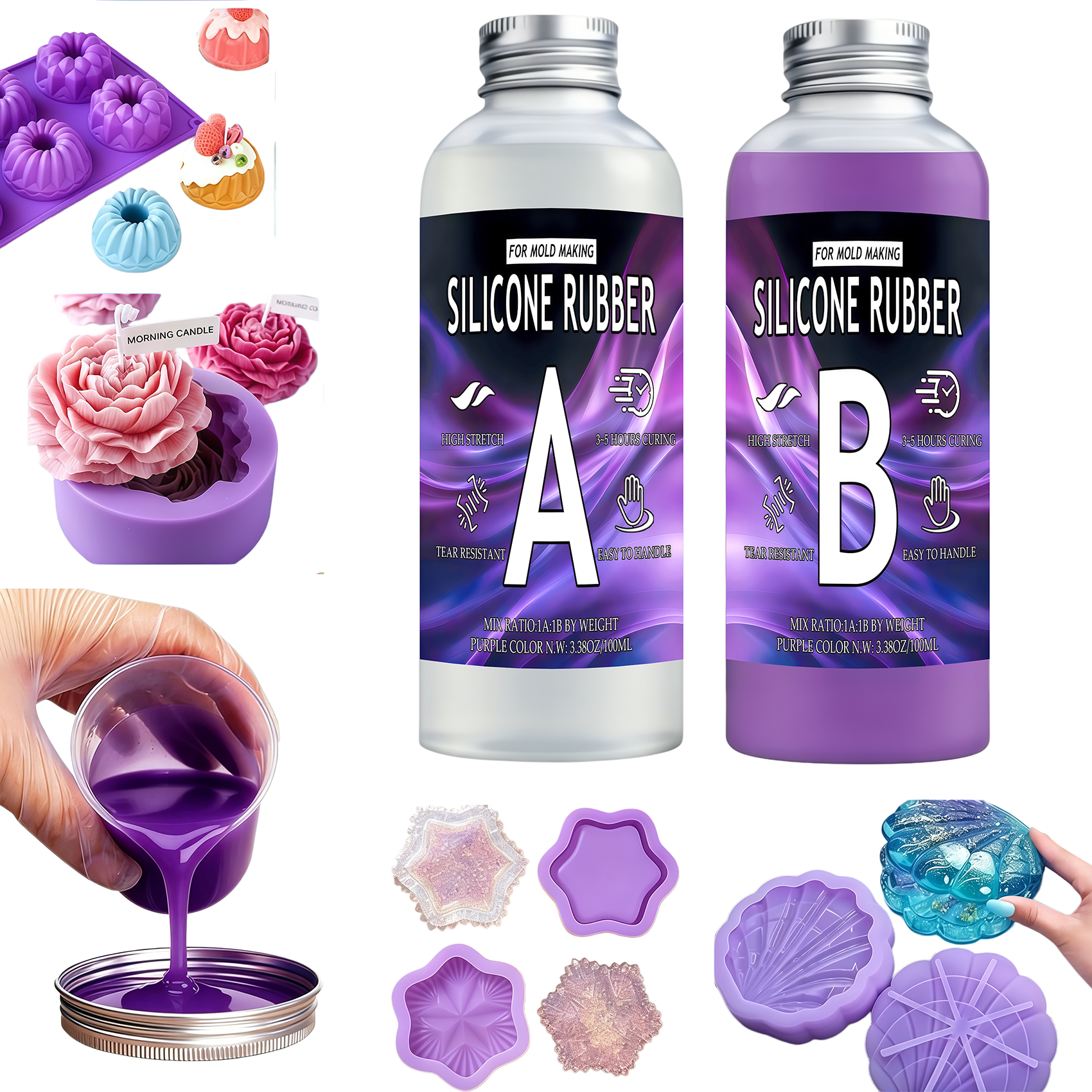 Soap Making Liquid - Platinum-cured liquid silicone mold kit, 1:1