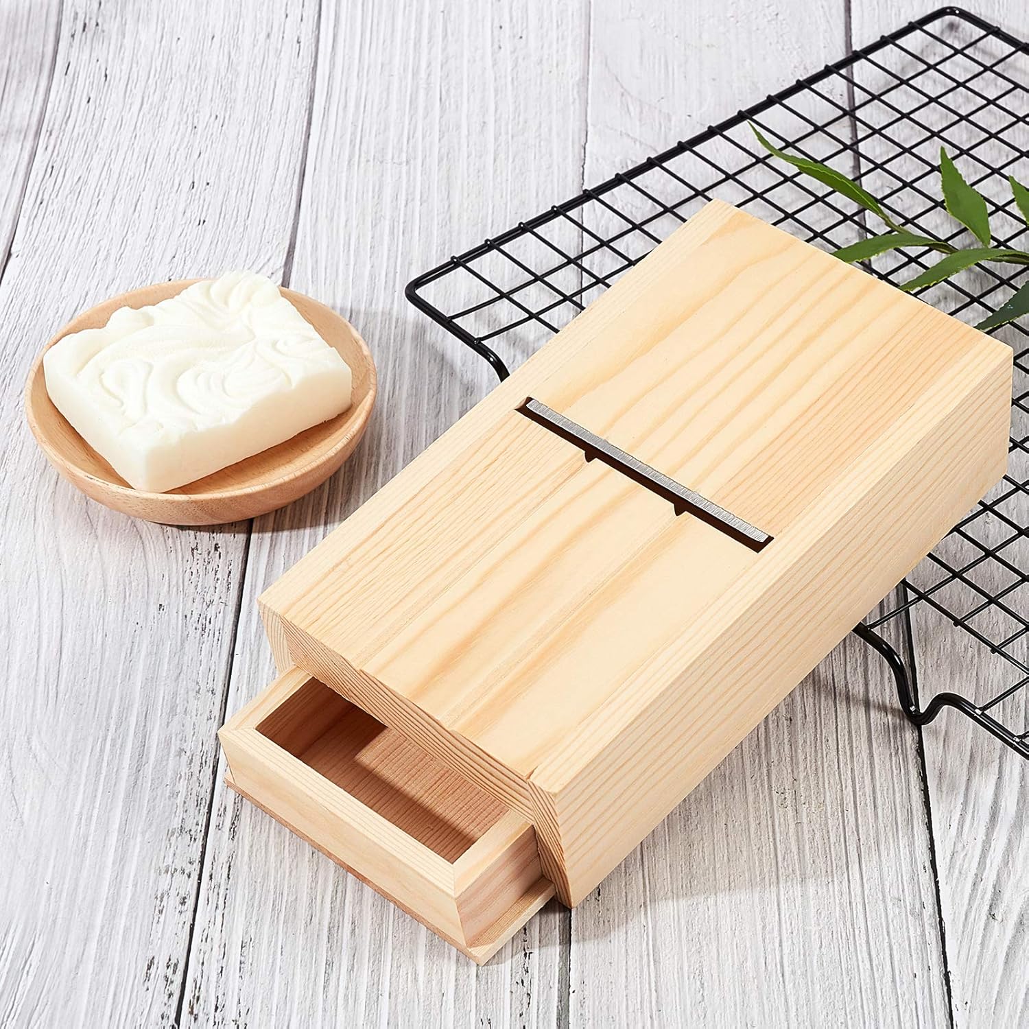 Soap Making Book - Soap Planer Cutter Drawer Box, Wooden