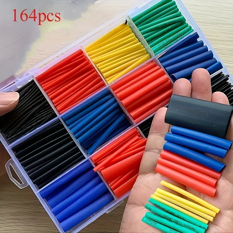 Shrink Wrap Pvc - 164pcs Heat-Resistant Heat Shrink Tubing for