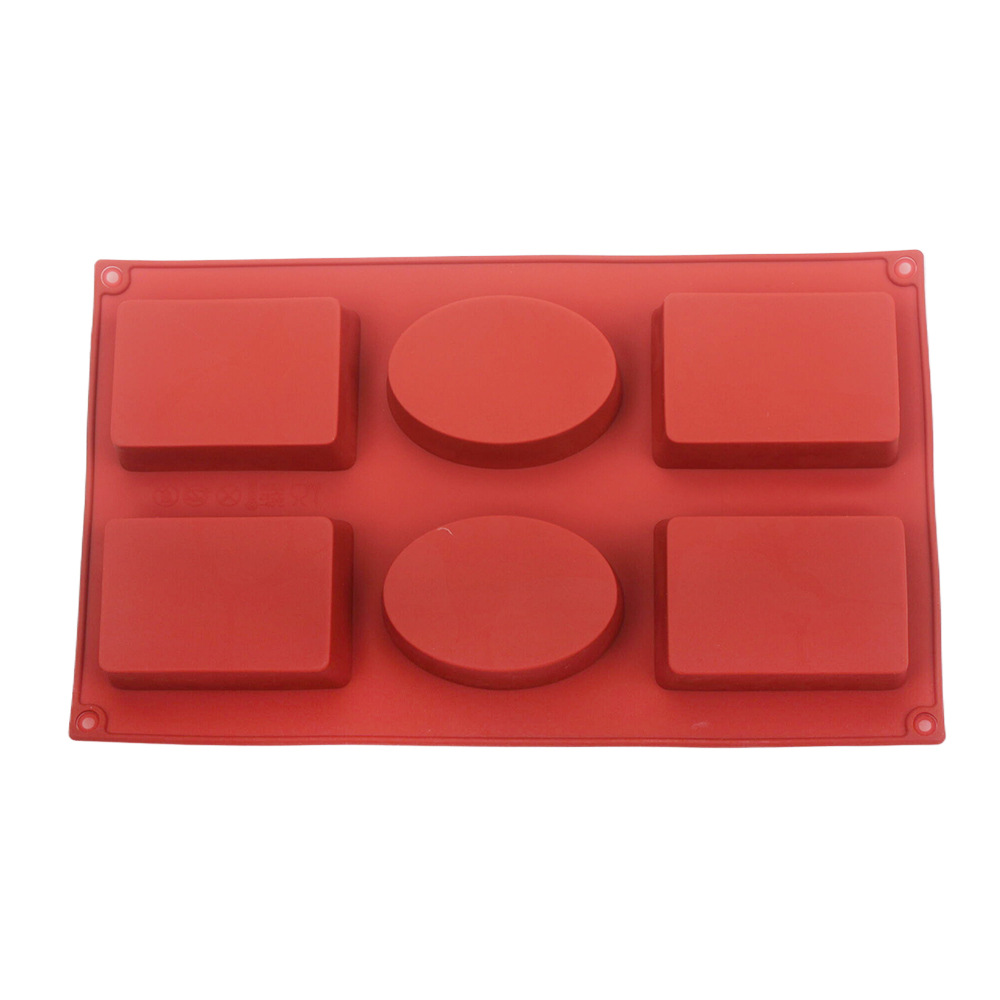 Soap Making Gloves - Silicone Rectangle Oval Combo Cake Mold