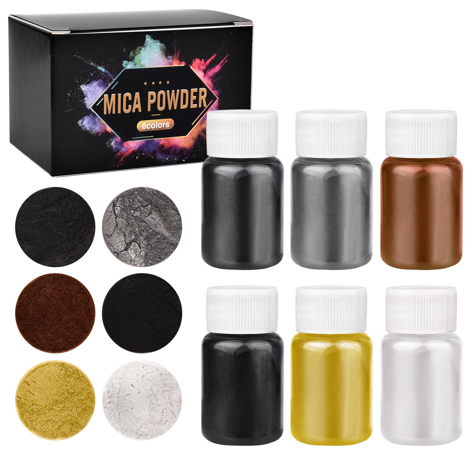 6Color/ Box Epoxy Mica Powder  - Soap Making Book avaliação e preço