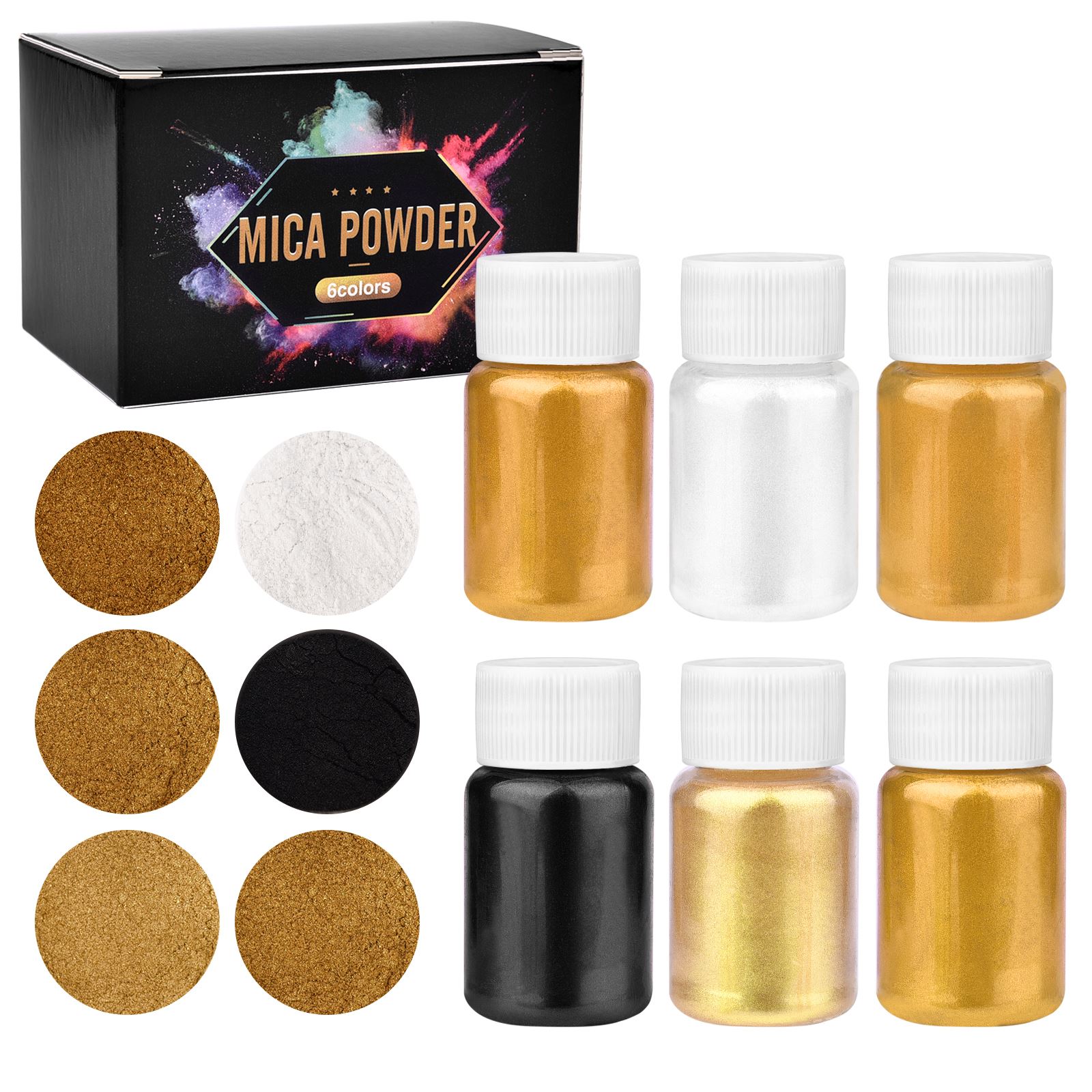 6Color/ Box Epoxy Mica Powder  - Soap Making Book avaliação e preço