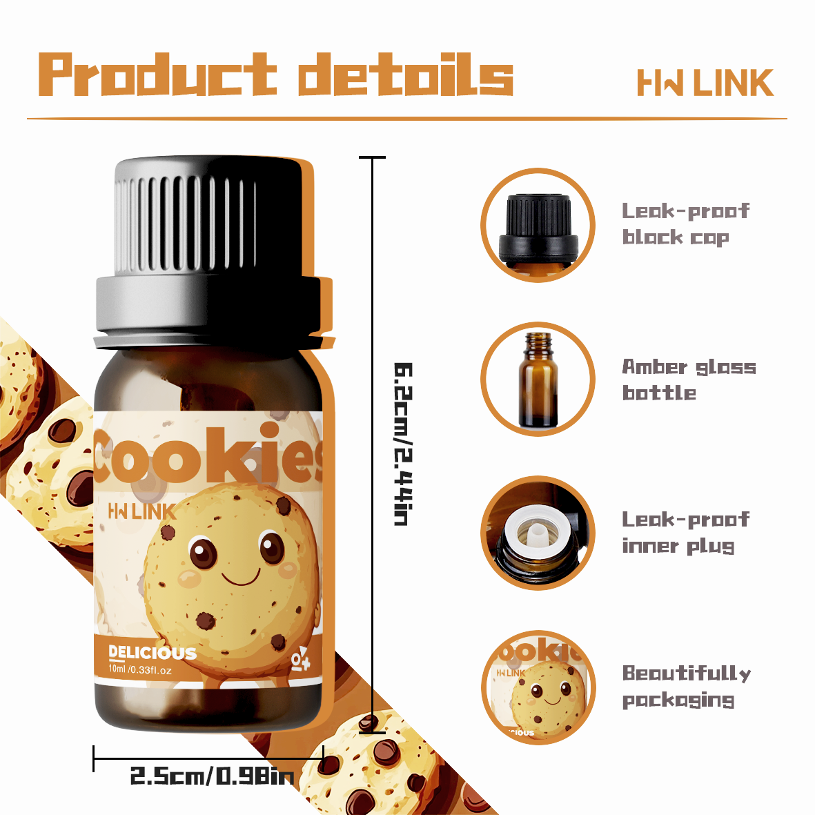 10ml Cookies Essential Oils Pe - Soap Making Fragrance Oil avaliação e preço