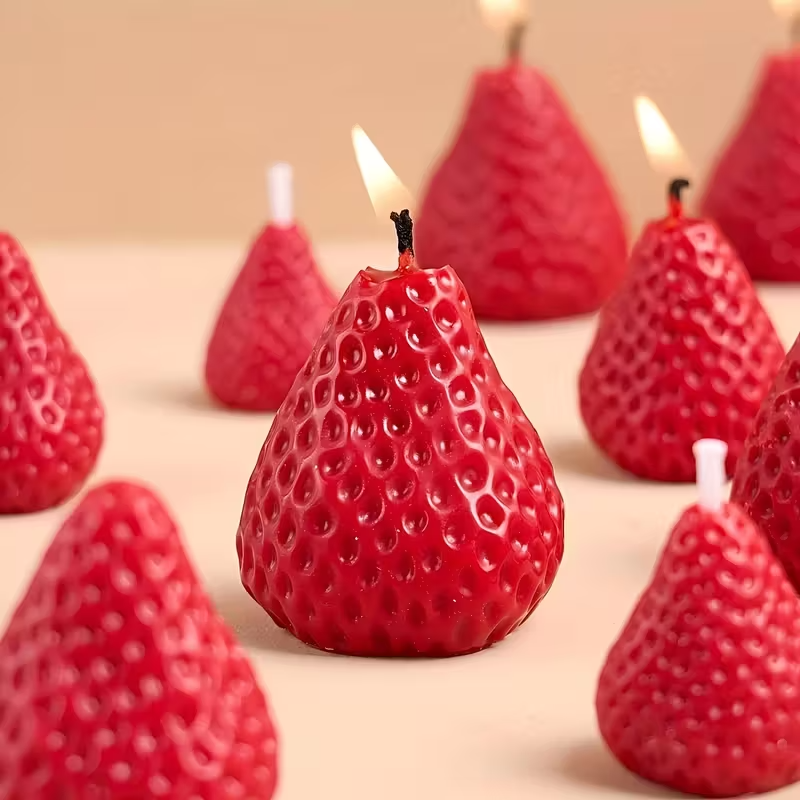 Strawberry Silicone Candle Mol - Soap Making Gloves avaliação e preço