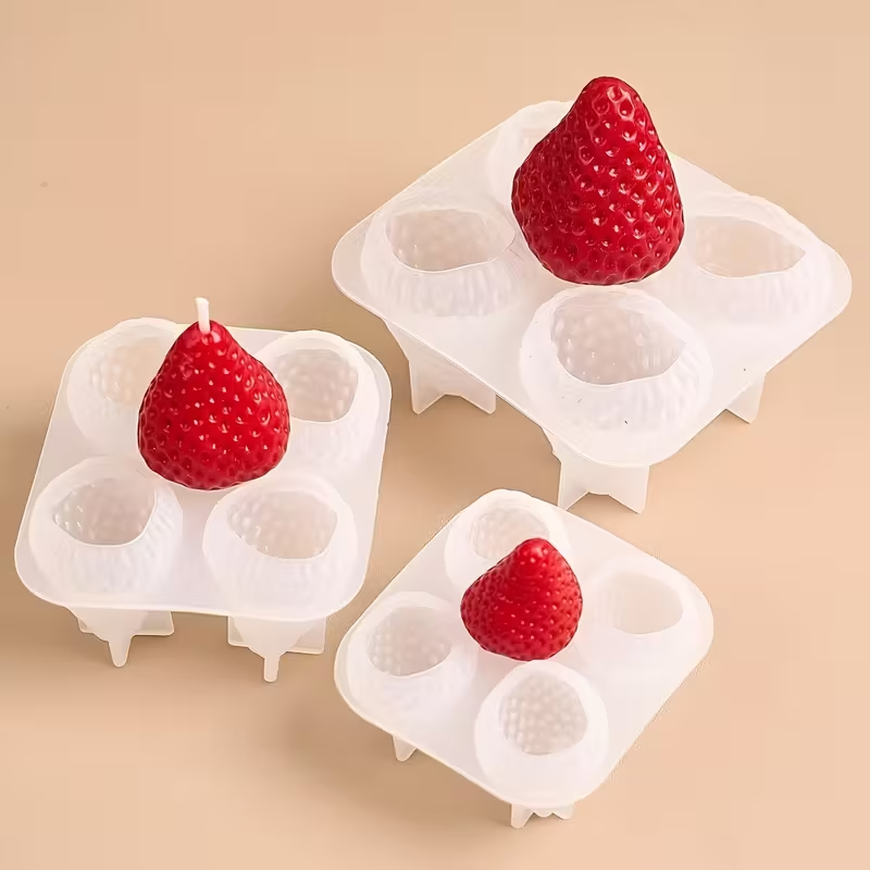 Strawberry Silicone Candle Mol - Soap Making Gloves avaliação e preço