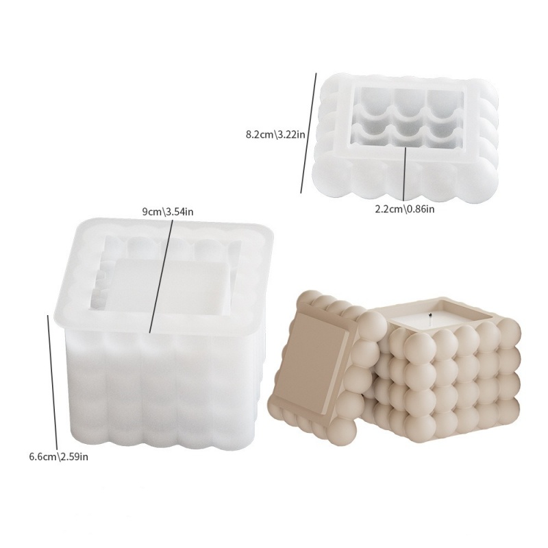 DIY 3D Bubble Cube Candle Sili - Soap Making Book avaliação e preço