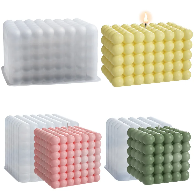 Large Bubble Cube Candles Sili - Soap Making Home avaliação e preço