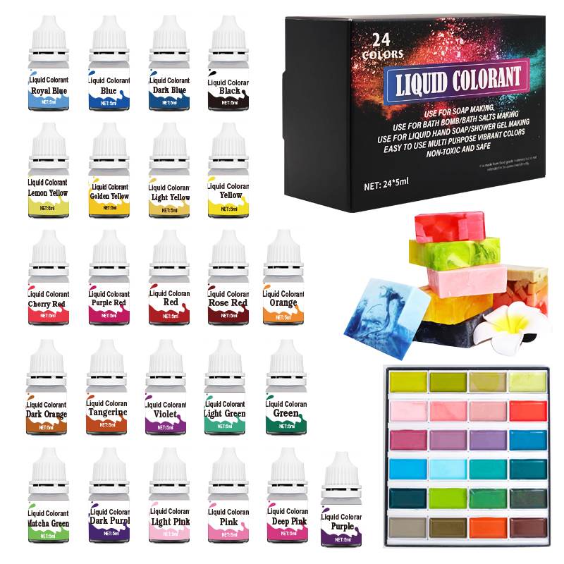 24-color bath ball soap dye –  - Soap Making Liquid avaliação e preço