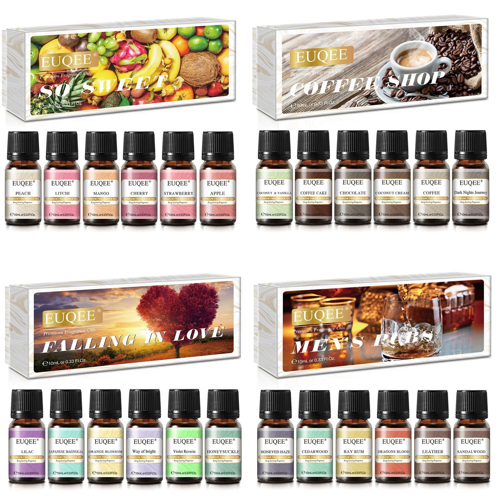 EUQEE 6pcs Fragrance Oils Set  - Soap Making Book avaliação e preço