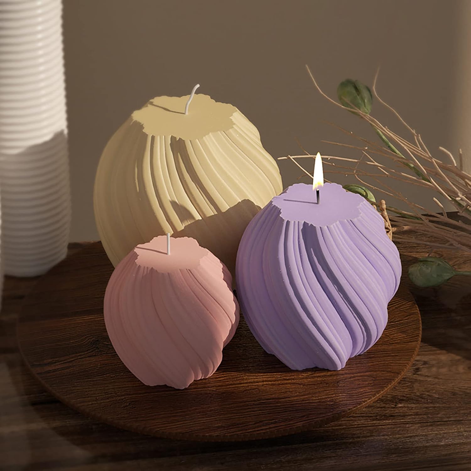 3 Pack Wave Candle Molds - Mul - Soap Making Home avaliação e preço