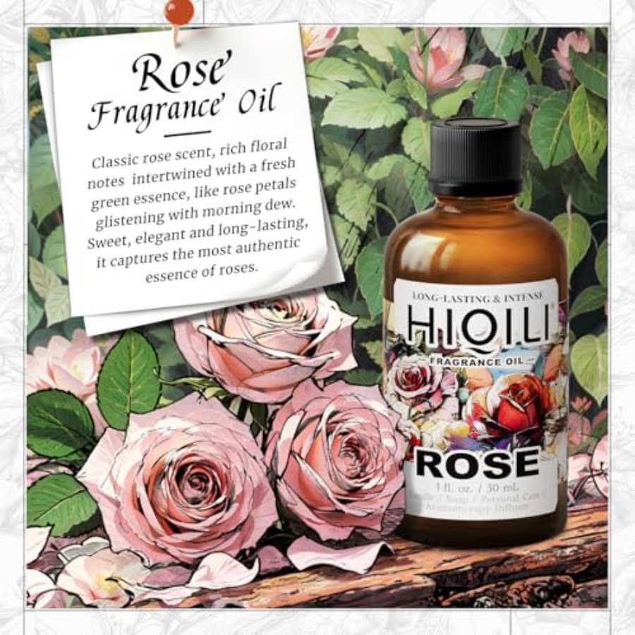 HIQILI Rose Fragrance Oil for  - Soap Making Home avaliação e preço