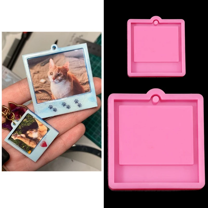 Photo Frame Epoxy Resin Keycha - Soap Making Gloves avaliação e preço