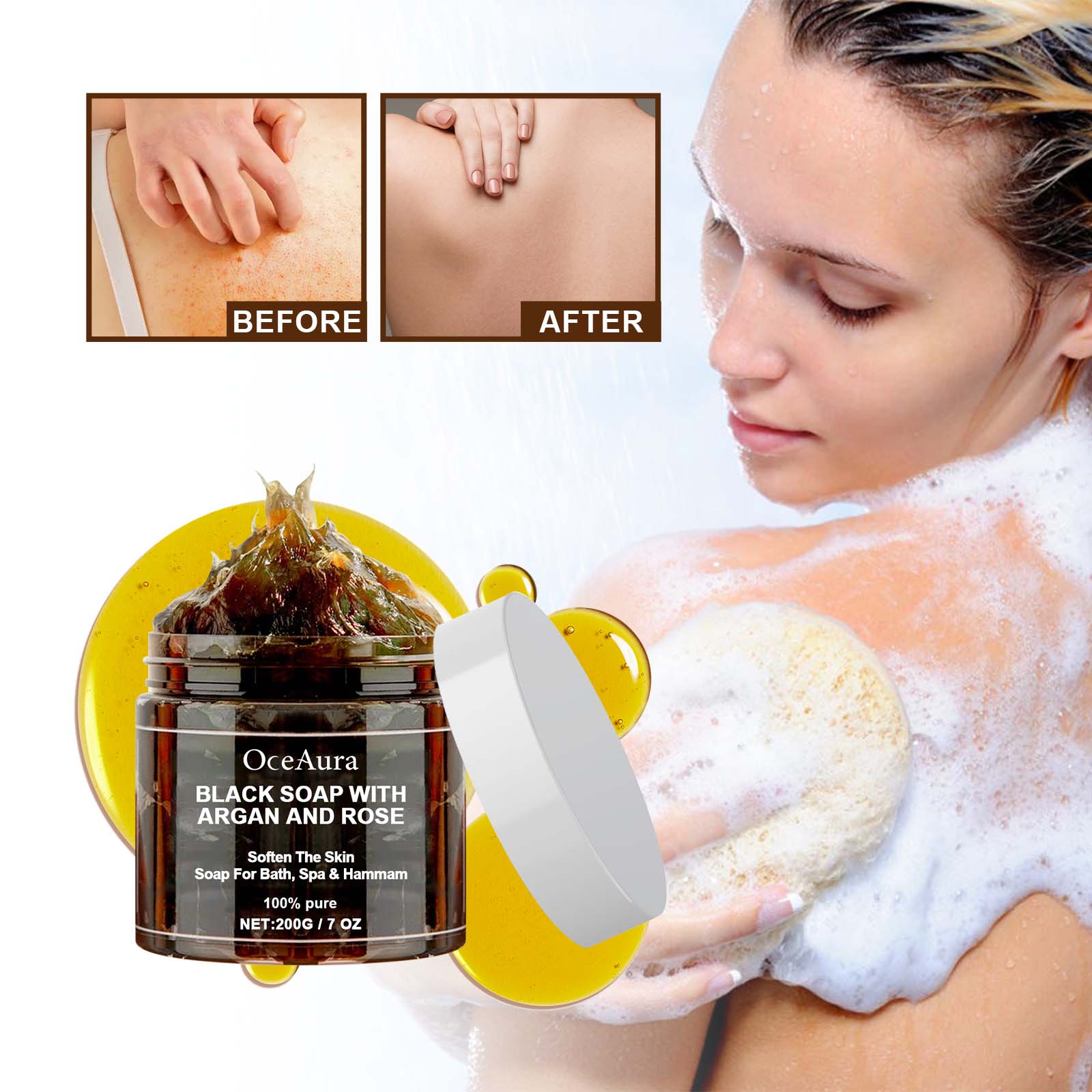 OCEAURA Black Soap With Argan  - Soap Making Fragrance Oil avaliação e preço
