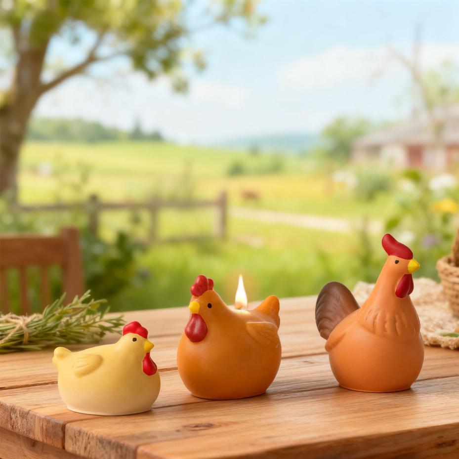 3D Chicken Candle Silicone Mol - Soap Making Home avaliação e preço