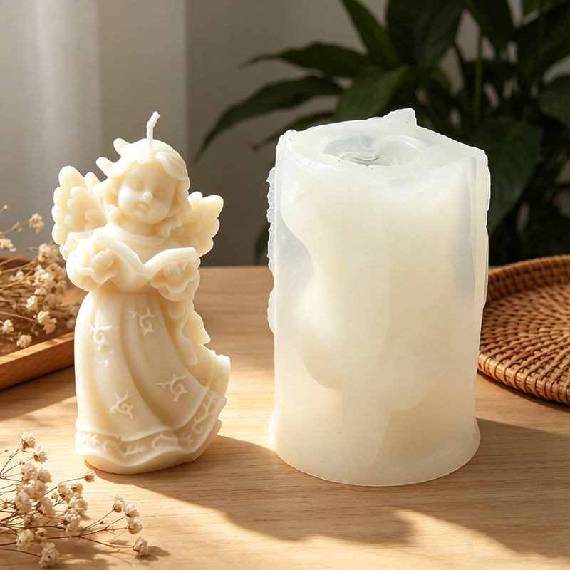 3D Angel Reading Book Silicone - Soap Making Book avaliação e preço